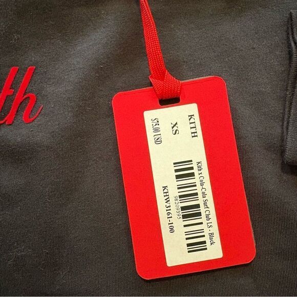 KITH X COCA COLA Surf club long sleeve crop sz XSmall XS New NWT - Picture 5 of 7